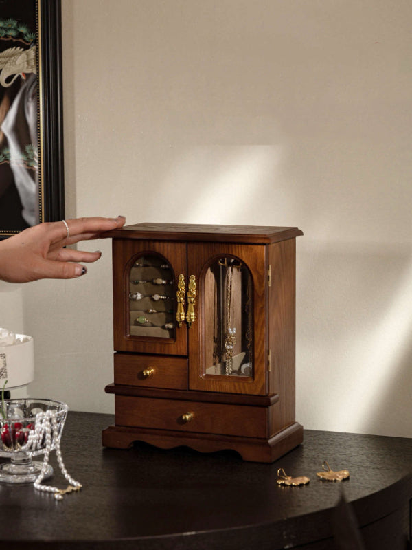 Vintage Magic House Jewelry Organizer - Solid Wood Desktop Display | Lavie Sonora