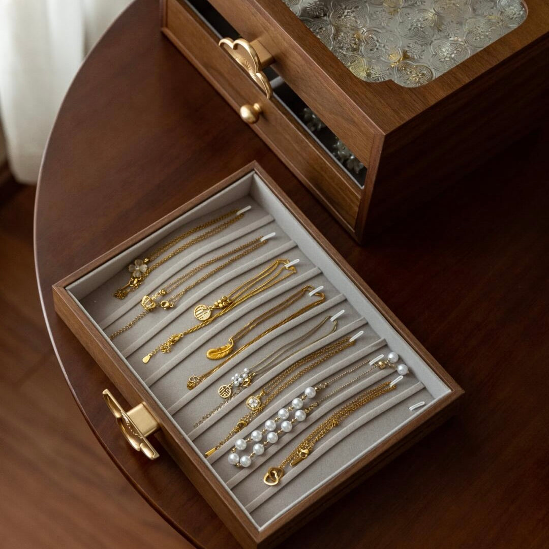 Handcrafted Solid Wood Jewelry Organizer with Eastern Design - Premium Quality wedding gift storage