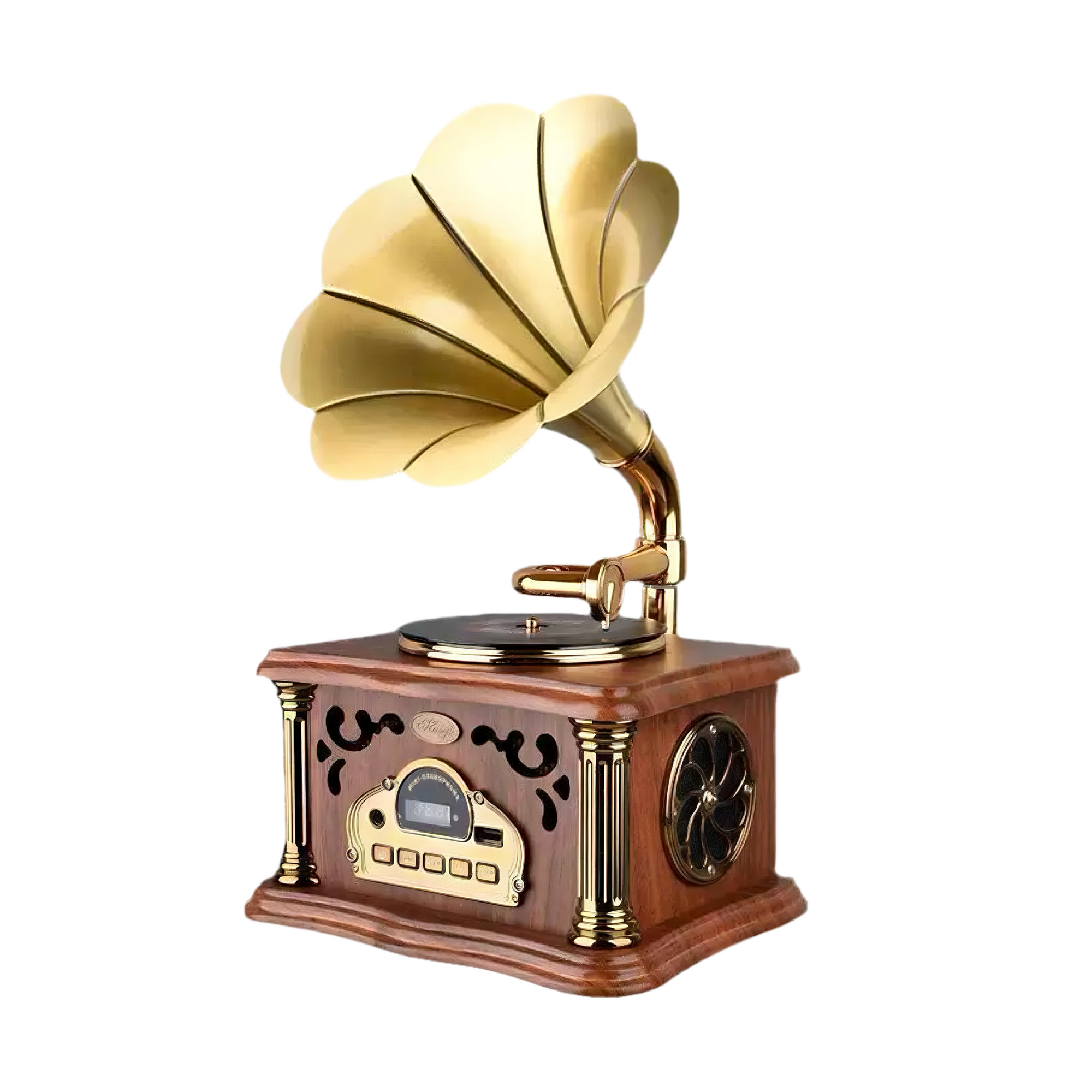 Retro Wireless Speaker Vintage Record Player Model - Home Decor Gift