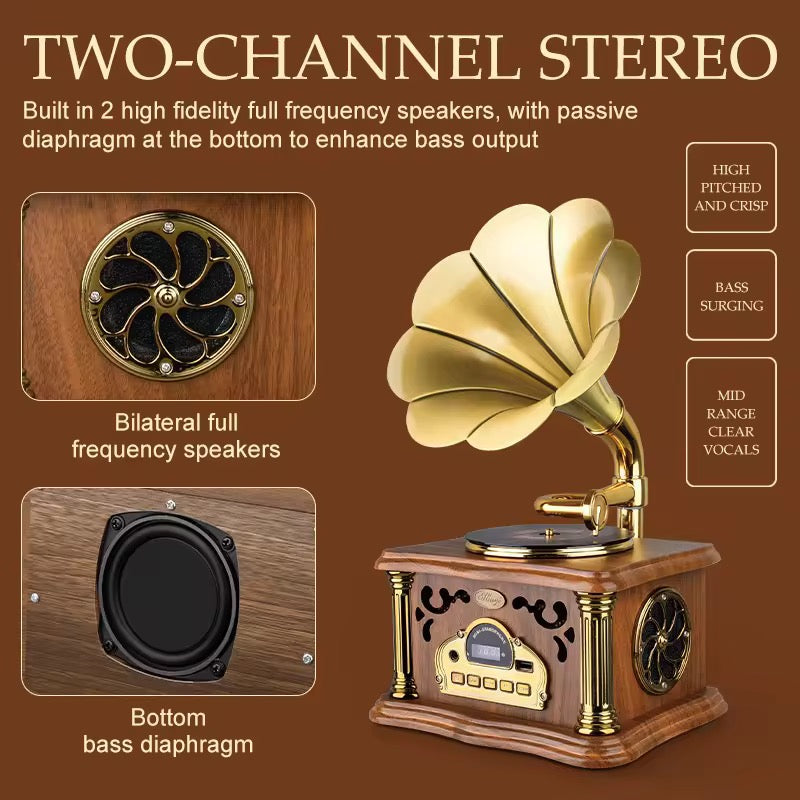 Wireless Speaker Record Player Model - Premium Audio Quality - Collector Style
