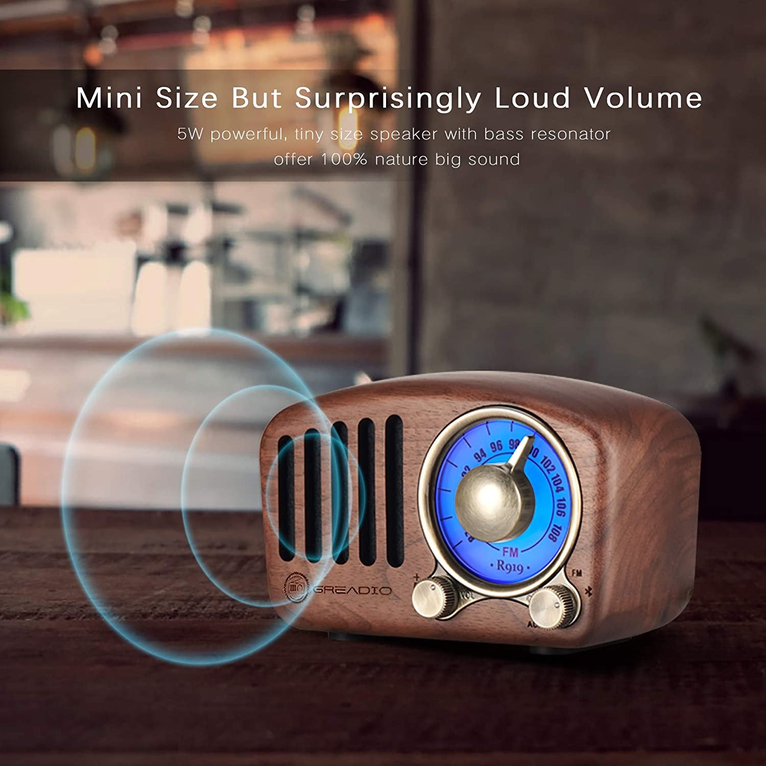 Compact Wooden Speaker - Premium Sound Quality - Audio Technology
