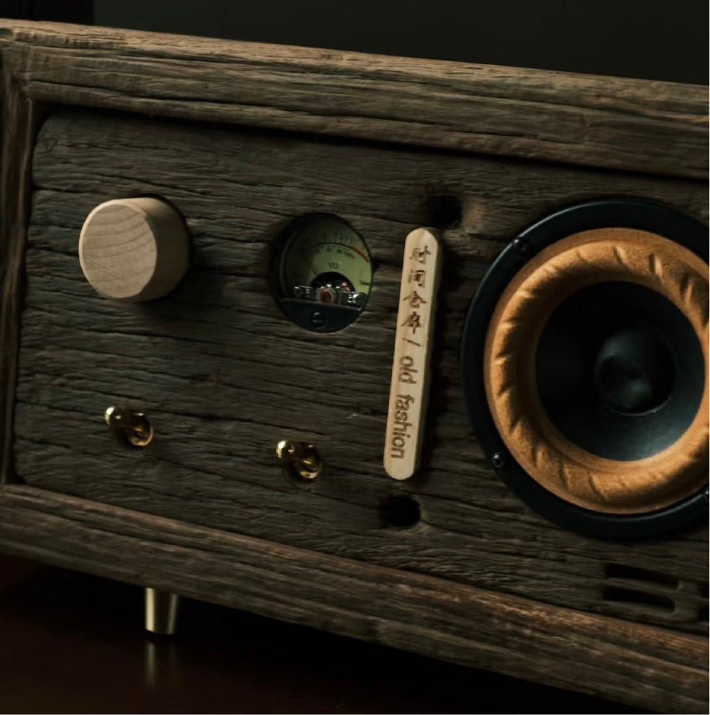 Handcrafted Reclaimed Timber Bluetooth Speaker - Wabi Sabi Natural Design