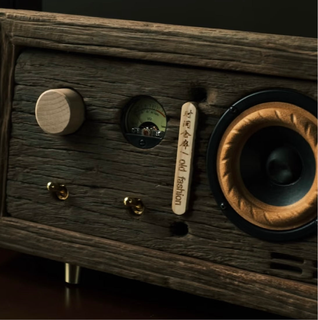 Handcrafted Reclaimed Timber Bluetooth Speaker - Wabi Sabi Natural Design