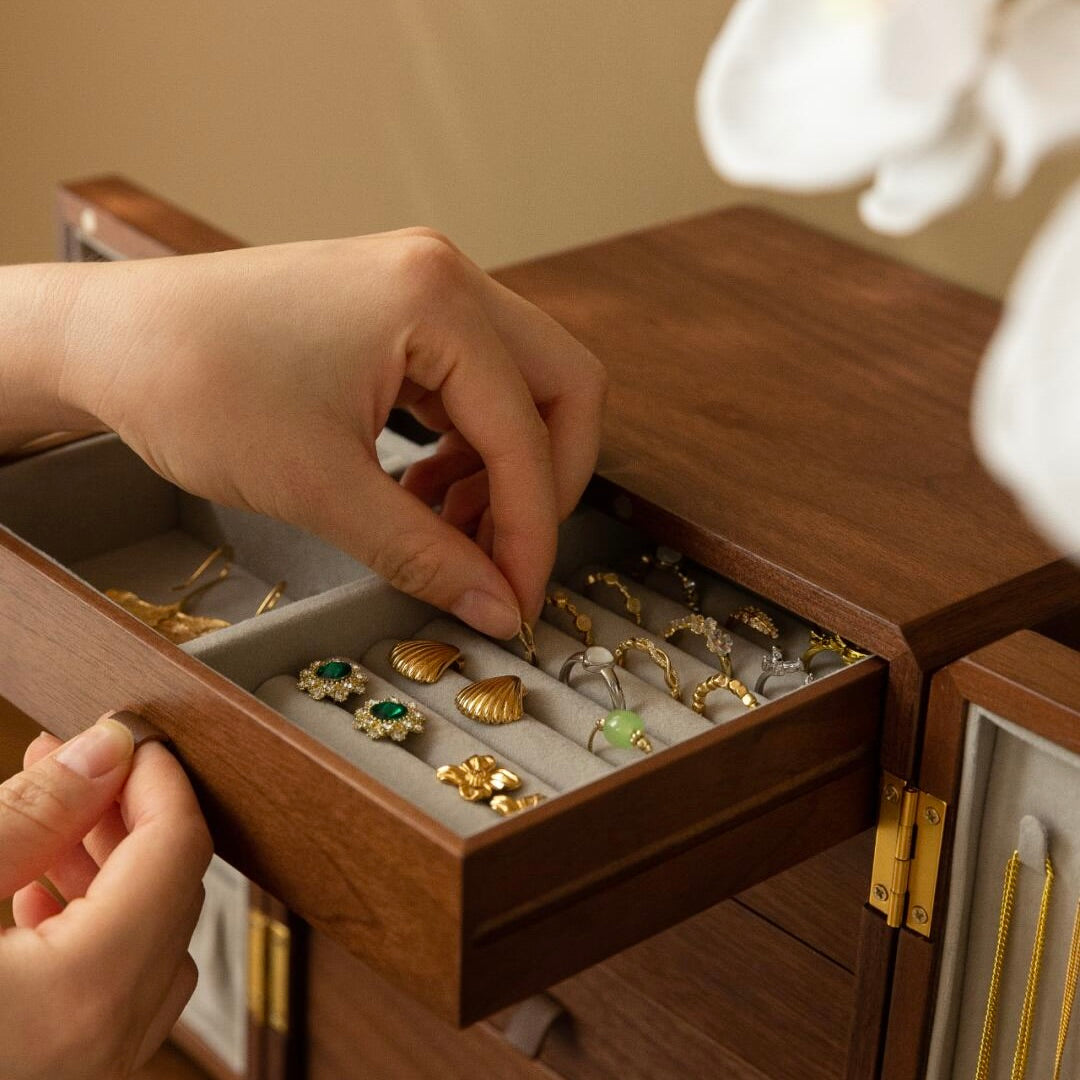 Luxury Jewelry Gallery Cabinet with Dual Layer Protection - VIP Storage for high-value jewelry collection
