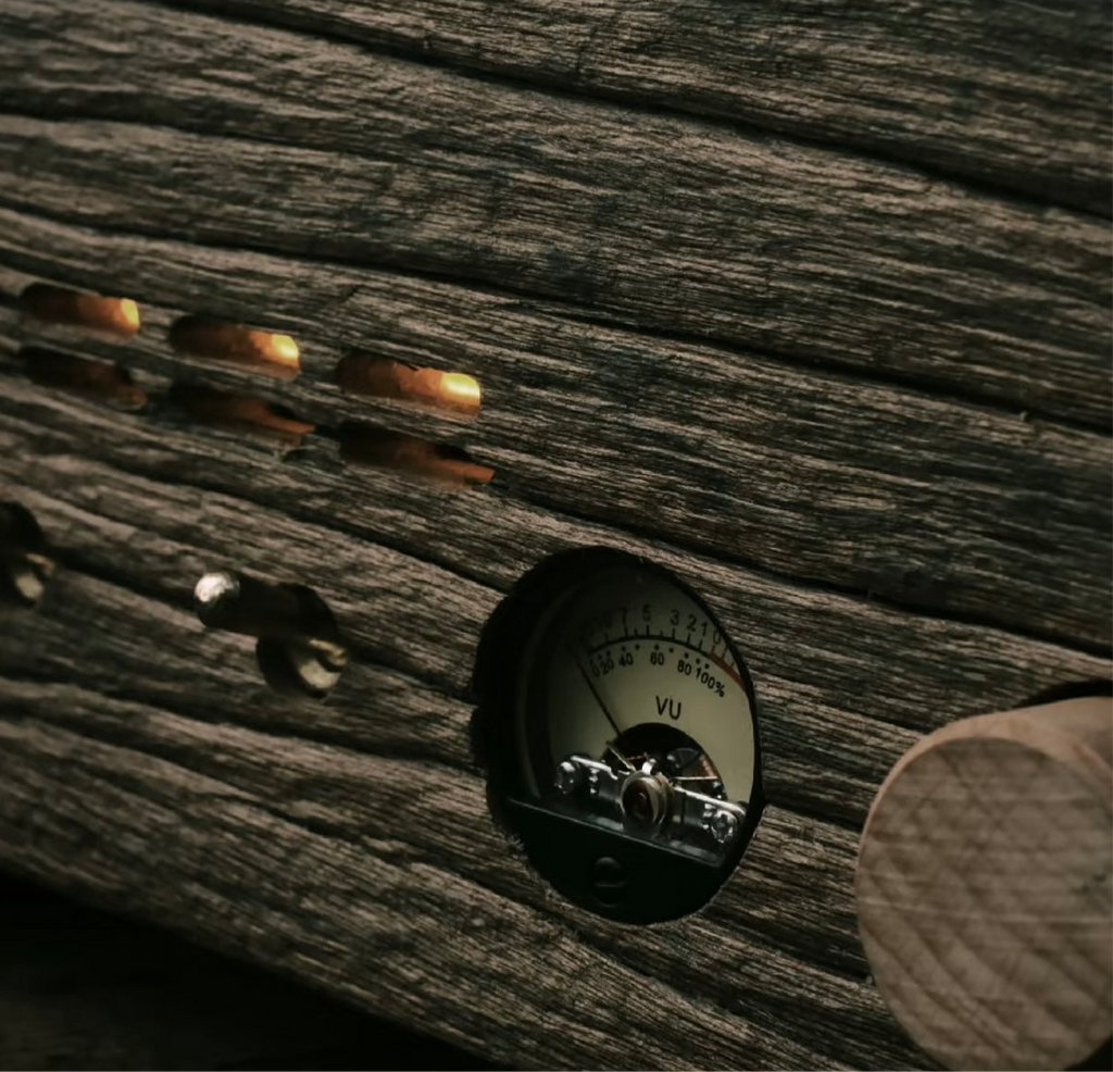 Reclaimed Wood Bluetooth Speaker connectivity features - modern wireless technology in natural wood housing