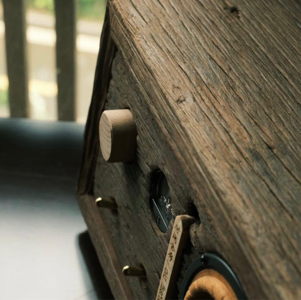 Eco-Friendly Reclaimed Wood Speaker - Wabi Sabi Aesthetic Bluetooth Audio