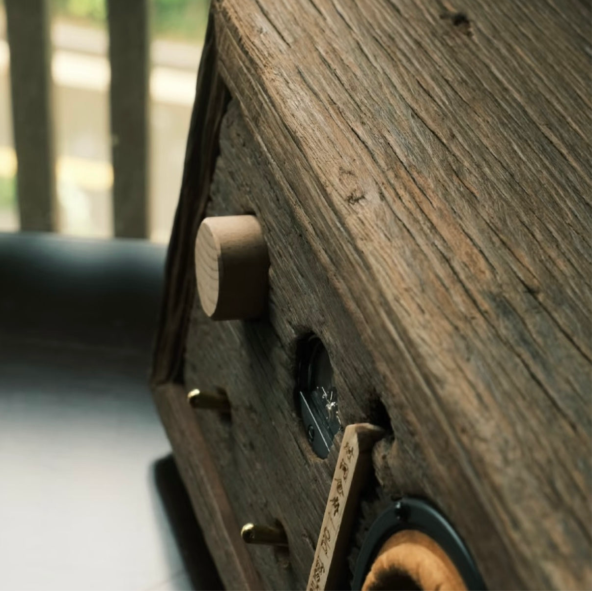 Eco-Friendly Reclaimed Wood Speaker - Wabi Sabi Aesthetic Bluetooth Audio